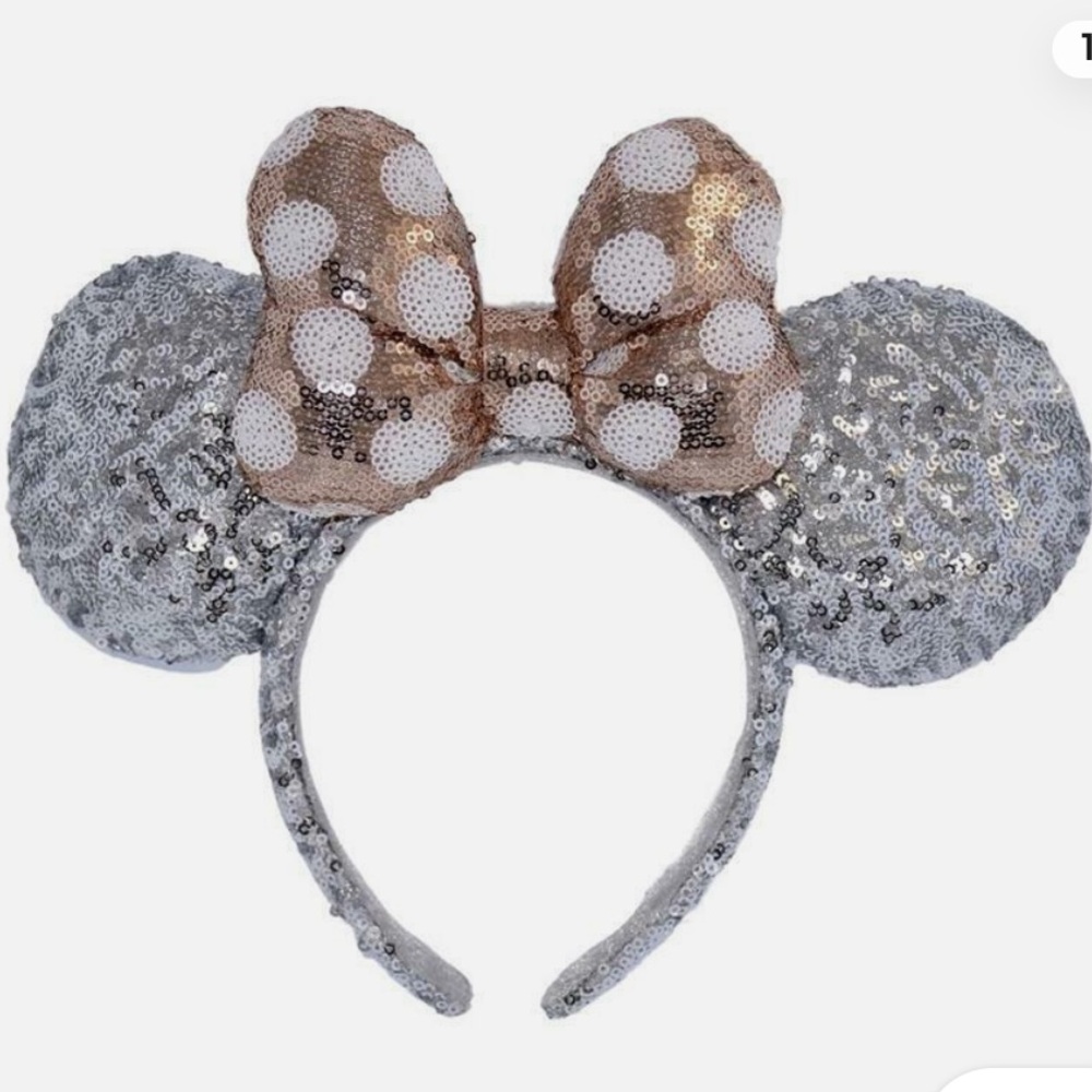 Disney Parks Minnie Mouse Ears Classic Polka Dot Sequin Headband